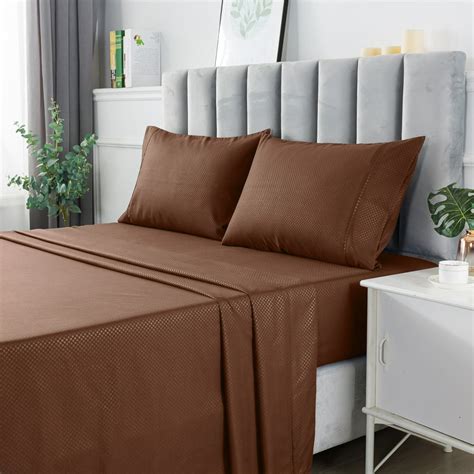 brown bed sheets twin